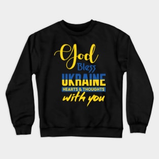 Ukraine Flag, God Bless Ukraine Crewneck Sweatshirt